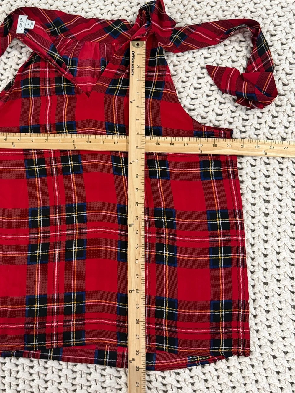 J. Crew Red Plaid Halter Camisole